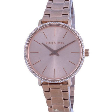 Michael Kors Pyper Rose Gold Tone Dial Quartz MK1040 With Gift Set Womens Watch