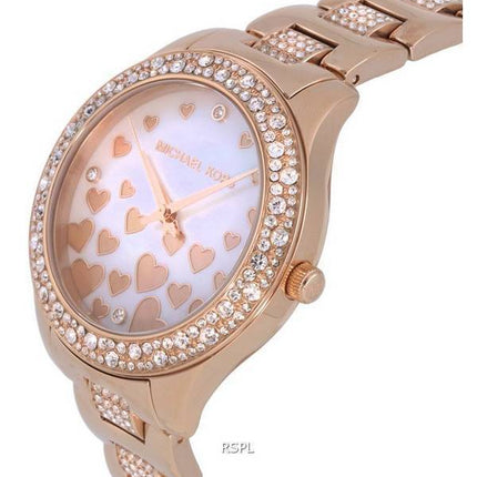 Michael Kors Liliane Crystal Accents Mother Of Pearl Dial Quartz MK4597 Womens Watch