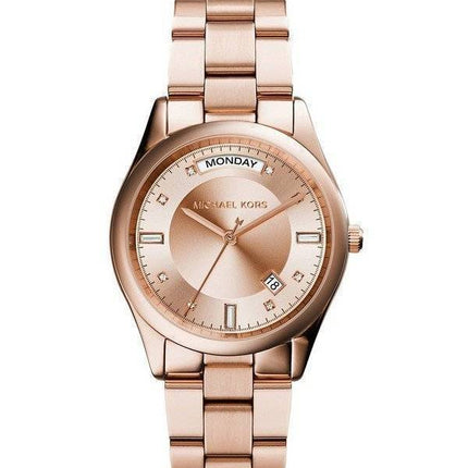 Michael Kors Colette Crystals Rose Gold Dial MK6071 Womens Watch