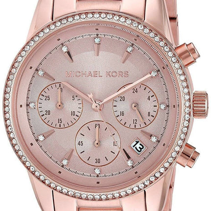 Michael Kors Ritz Chronograph Quartz Diamond Accent MK6357 Women's Watch