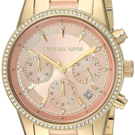 Michael Kors Ritz Chronograph Quartz Diamond Accent MK6475 Women's Watch