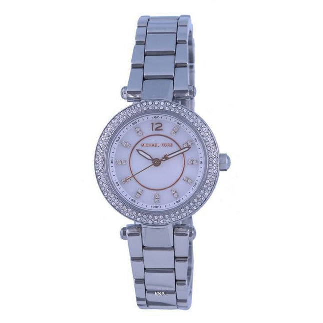 Michael Kors Mini Parker Crystal Accents Silver Dial Quartz MK6932 Women's Watch