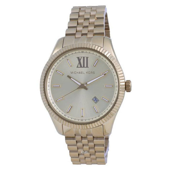 Michael Kors Lexington Gold Dial Quartz MK8857 Mens Watch