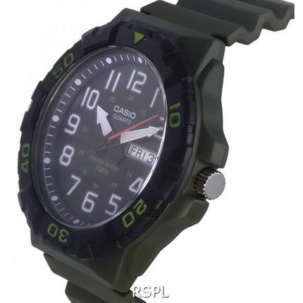 Casio Analog Army Green Resin Band Quartz MRW-210H-3A MRW210H-3 100M Mens Watch