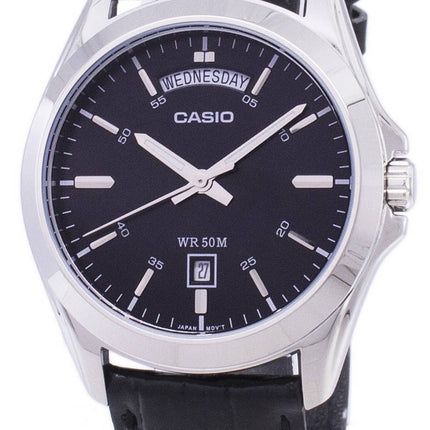 Casio Analog Black Dial MTP-1370L-1AVDF MTP-1370L-1AV Mens Watch