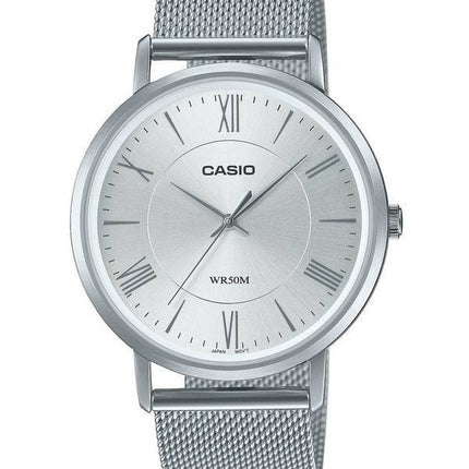 Casio Analog Silver Dial Stainless Steel Quartz MTP-B110M-7A MTPB110M-7 Mens Watch