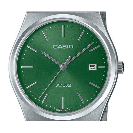 Casio Standard Analog Stainless Steel Green Dial Quartz MTP-B145D-3AV Unisex Watch
