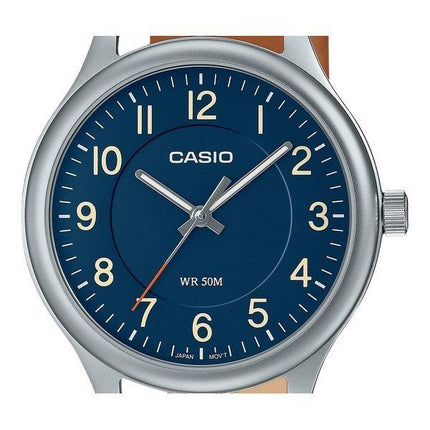Casio Standard Analog Leather Strap Blue Dial Quartz MTP-B160L-2B Mens Watch