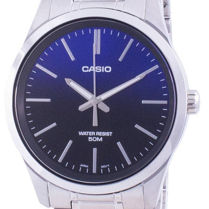 Casio Analog Blue Dial Stainless Steel Quartz MTP-E180D-2A MTPE180D-2 Mens Watch