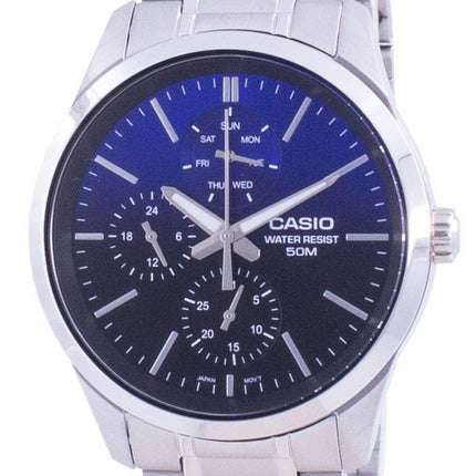 Casio Analog Blue Dial Stainless Steel Quartz MTP-E330D-2A MTPE330D-2 Mens Watch