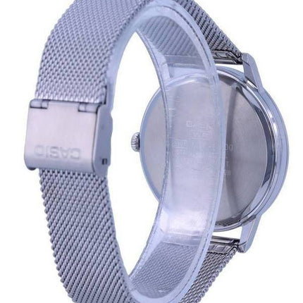 Casio Analog Stainless Steel Mesh Silver Dial Quartz MTP-E600M-9B MTPE600M-9B Men's Watch