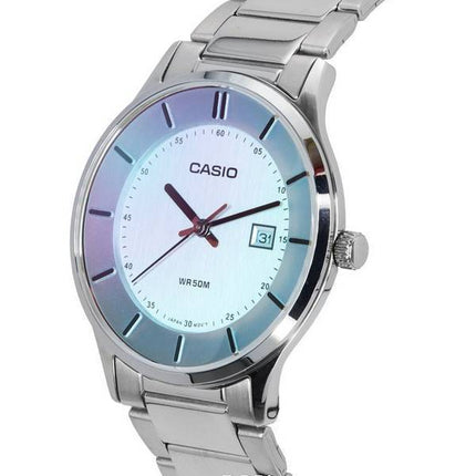 Casio Standard Analog Stainless Steel Multicolor Dial Quartz MTP-E605D-7E MTPE605D-7E Men's Watch