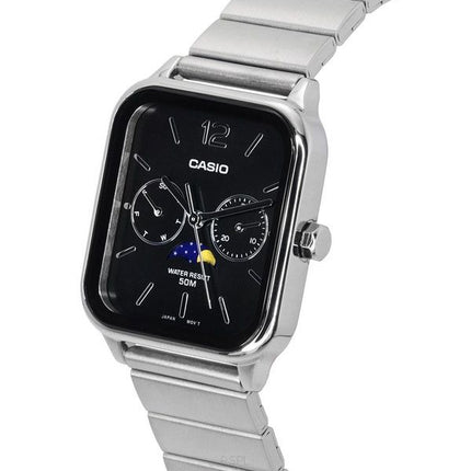 Casio Standard Analog Moon Phase Black Dial Quartz MTP-M305D-1A Men's Watch