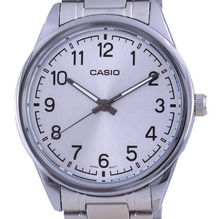 Casio Silver Dial Stainless Steel Analog Quartz MTP-V005D-7B4 MTPV005D-7 Mens Watch