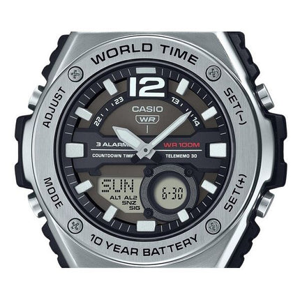 Casio Standard Analog Digital Resin Strap Black Dial Quartz MWQ-100-1AV 100M Men's Watch