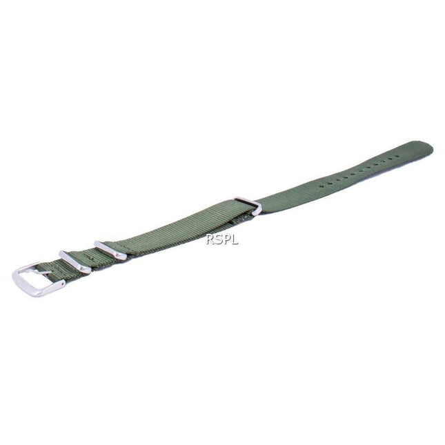 Ratio Brand NATOS12 Green Nylon Watch Strap 18mm