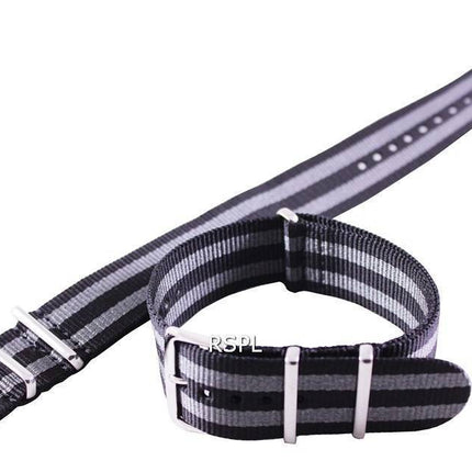 Ratio Grey And Black Nato Watch Strap 22mm