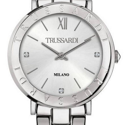 Trussardi T-Vision Crystal Accents Stainless Steel Quartz R2453115508 Womens Watch