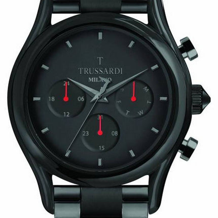 Trussardi T-Light Black Dial Stainless Steel Quartz R2453127009 Mens Watch