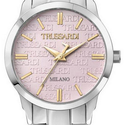 Trussardi T-Bent Pink Stainless Steel Dial Quartz R2453141508 Womens Watch