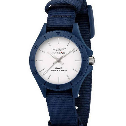 Sector Save The Ocean White Dial Recycle Pet Strap Quartz R3251539502 Women's Watch