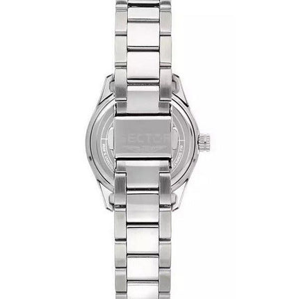 Sector 270 Just Time Crystal Accents Stainless Steel Silver Dial Quartz R3253578505 Womens Watch