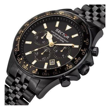 Sector 230 Chronograph Stainless Steel Black Dial Quartz R3273661029 100M Mens Watch
