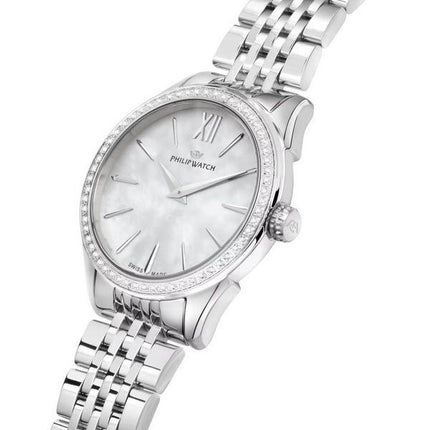 Philip Watch Roma Stainless Steel White Dial Quartz R8253217506 Womens Watch With Extra Strap