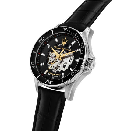 Maserati Sfida 2024 Year Of The Dragon Limited Edition Black Skeleton Dial Automatic R8821140003 100M Men's Watch