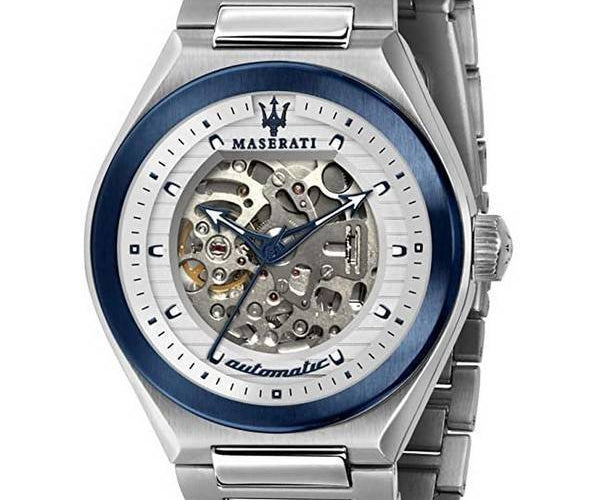 Maserati Triconic Skeleton Dial Automatic R8823139002 100M Mens Watch