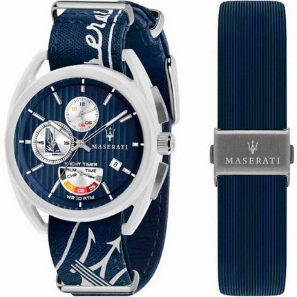 Maserati Trimarano Yacht Timer Chronograph Quartz R8851132003 100M Mens Watch