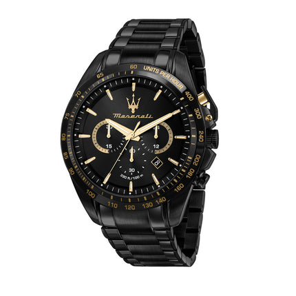 Maserati Traguardo Limited Edition Chronograph Stainless Steel Black Dial Quartz R8873612051 100M Men's Watch