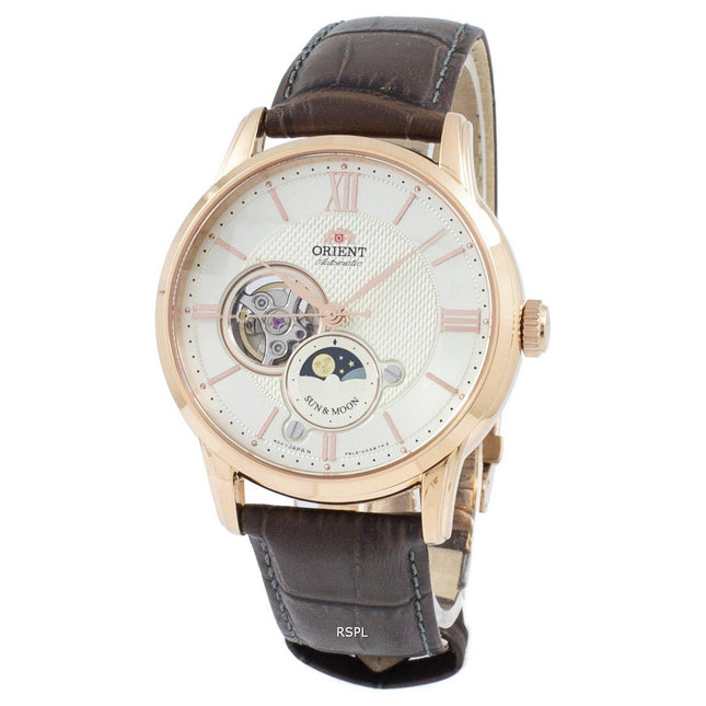 Orient Classic Sun &amp; Moon Open Heart Automatic Japan Made RA-AS0003S10B Men's Watch