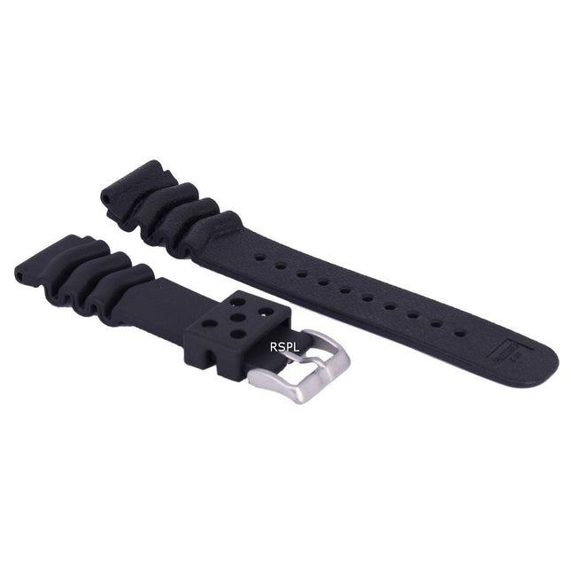 Seiko Black Rubber Watch Strap 22mm