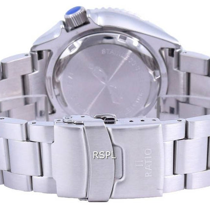 Ratio FreeDiver White Dial Sapphire Crystal Stainless Steel Automatic RTB209 200M Men's Watch