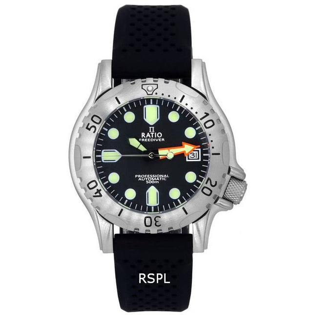 Ratio FreeDiver Professional Sapphire Black Dial Automatic RTF015 500M Men's Watch