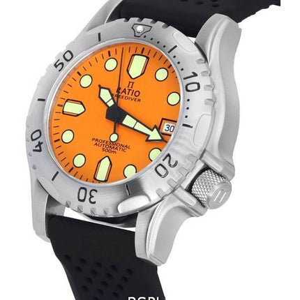 Ratio FreeDiver Professional Sapphire Orange Dial Automatic RTF017 500M Men's Watch