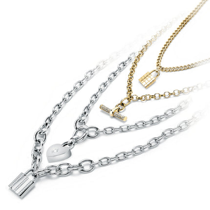Morellato Abbraccio Stainless Steel And Bronze Necklace SAUB01 For Women