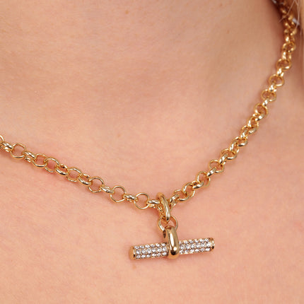Morellato Abbraccio Gold Tone Stainless Steel Necklace SAUC02 For Women