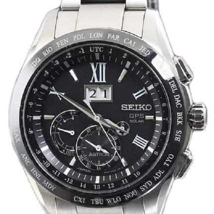 Seiko Astron SBXB137/SSE137 GPS Solar Big-Date Perpetual Calendar Dual Time Men's Watch