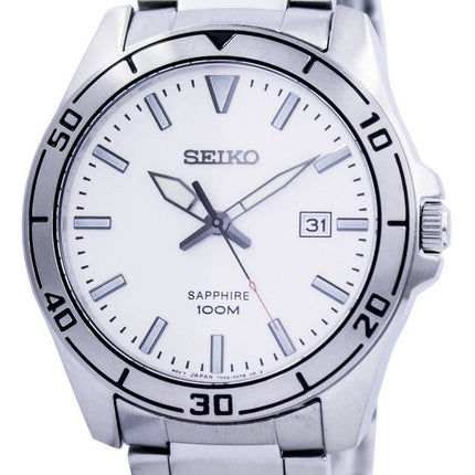 Seiko Quartz Sapphire Glass White Dial SGEH59 SGEH59P1 SGEH59P Men's Watch