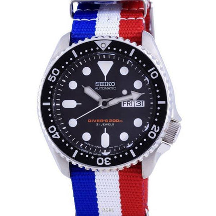 Seiko Automatic Divers Japan Made Polyester SKX007J1-var-NATO25 200M Mens Watch