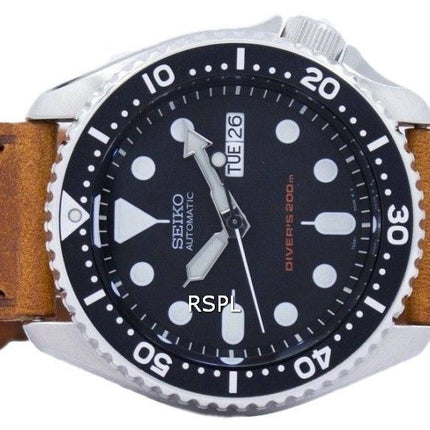 Seiko Automatic Diver's 200M Ratio Brown Leather SKX007K1-LS9 Men's Watch