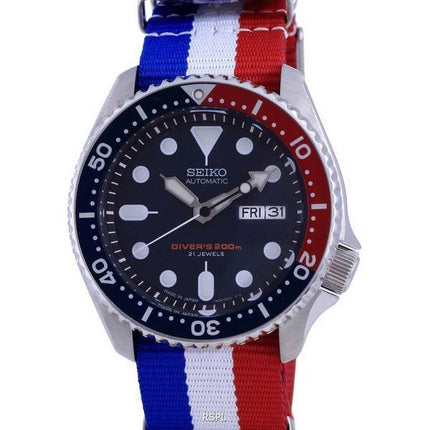 Seiko Automatic Divers Polyester Japan Made SKX009J1-var-NATO25 200M Mens Watch