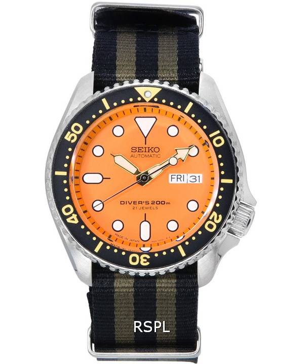 Seiko Skx011 Seiko Orange Divers Watch Skx011j1 Seiko Orange Dial