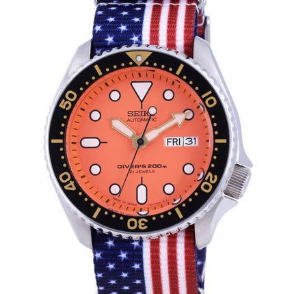 Seiko Automatic Divers Japan Made Polyester SKX011J1-var-NATO27 200M Mens Watch