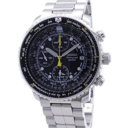 Seiko Pilot's Flight Alarm Chronograph SNA411 SNA411P1 SNA411P Men's Watch