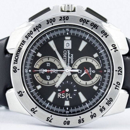 Seiko Quartz Chronograph Alarm SNAB11 SNAB11P1 SNAB11P Men's Watch