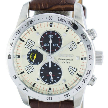 Seiko Quartz Alarm Chronograph Tachymeter SNAC09 SNAC09P1 SNAC09P Men's Watch