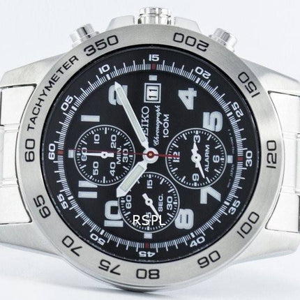 Seiko Quartz Alarm Chronograph Tachymeter SNAC53 SNAC53P1 SNAC53P Men's Watch